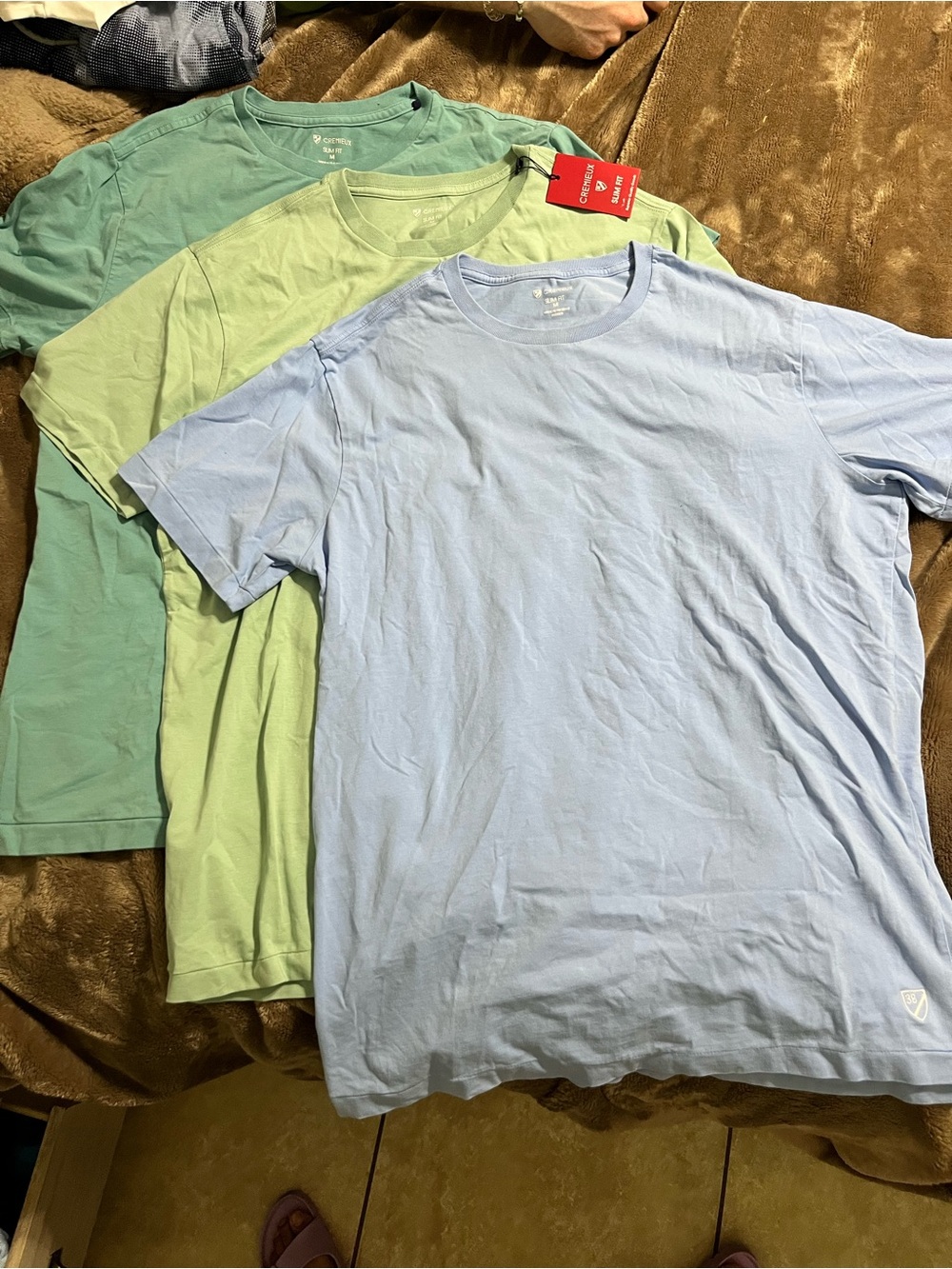 Daniel Cremieux Short-Sleeve Crewneck Tees in Light Blue, Mint, Teal